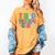 Tired Teachers Club Groovy Teachers Back To School Women's Comfort Colors T-Shirt Mustard