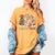 Trick Or Teach Groovy Teacher Halloween Floral Ghost Women's Comfort Colors T-Shirt Mustard Trick Or Teach Groovy Teacher Halloween Floral Ghost Women's Comfort Colors T-Shirt Mustard