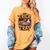 Trick Or Tray Halloween Cafeteria Teacher School Women's Comfort Colors T-Shirt Mustard
