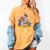 Turkey Reading Books Fall Season Thanksgiving Teacher Book Women's Comfort Colors T-Shirt Mustard
