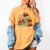 Turkey Reading Books Fall Thanksgiving Teacher Librarian Women's Comfort Colors T-Shirt Mustard
