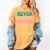 Never Underestimate A Public School Teacher Groovy Women Women's Comfort Colors T-Shirt Mustard