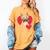 Valentine's Day Boston Terrier Women's Comfort Colors T-Shirt Mustard