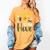 Welcome To The Hive Bee Teacher Back To School Women's Comfort Colors T-Shirt Mustard