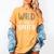 Wild About Speech SLP Leopard Teacher Back To School Kids Women's Comfort Colors T-Shirt Mustard