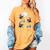 Xmas Tree Santa Riding Boston Terrier Christmas Women's Comfort Colors T-Shirt Mustard