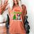 Boston Terrier Christmas Tree Lights Xmas Dog Lover Women's Comfort Colors T-Shirt Yam