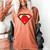 Cute Distressed Super Teacher Superhero Apple Shirt Women's Comfort Colors T-Shirt Yam