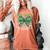 One Lucky Teacher Coquette Bow St Patricks Day Teacher Women's Comfort Colors T-Shirt Yam