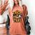 Trick Or Tray Halloween Cafeteria Teacher School Women's Comfort Colors T-Shirt Yam