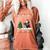 Ugly Christmas Tree Lights Xmas Santa Riding Boston Terrier Women's Comfort Colors T-Shirt Yam