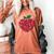 Valentines Day Teacher Hearts Apple Love Teach Women Men Women's Comfort Colors T-Shirt Yam