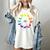 Chicken Themed Color Wheel Educational Art Teacher Artist Men Women Girls Kids Women's Comfort Colors T-Shirt Ivory