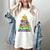 Christmas Tree Made Of Crayons School Teacher Life Student Women's Comfort Colors T-Shirt Ivory