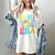In My Glowing Teacher Era Groovy Colorful Bright Women's Comfort Colors T-Shirt Ivory In My Glowing Teacher Era Groovy Colorful Bright Women's Comfort Colors T-Shirt Ivory