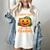 Halloween Teacher Librarian Pumpkin Reading Books Men Women Kids Women's Comfort Colors T-Shirt Ivory