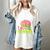 Math Teachers Love Brains Zombie Teacher School Halloween Women's Comfort Colors T-Shirt Ivory
