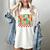 Santas Favorite Teacher Retro Groovy Christmas Xmas Women Women's Comfort Colors T-Shirt Ivory