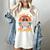 I Teach In My Pajamas Teacher Sunset Bear Retro Women's Comfort Colors T-Shirt Ivory