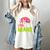 Teachers Love Brains Skeleton Halloween Teacher Funny Women's Comfort Colors T-Shirt Ivory