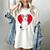 Valentine's Day Boston Terrier Lover Women's Comfort Colors T-Shirt Ivory