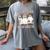 1st Grade Boo Crew Groovy Halloween Floral Ghost Kid Teacher Women's Comfort Colors T-Shirt Gray