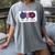 American Flag Teach Love Freedom Preschool Teacher 4th July Women's Comfort Colors T-Shirt Gray