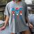 All American Teacher Pencil Coquette Bow USA Flag Teachers Women's Comfort Colors T-Shirt Gray All American Teacher Pencil Coquette Bow USA Flag Teachers Women's Comfort Colors T-Shirt Gray