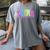 Back To School Neon Checkered Third Grade Colorful Teacher Women's Comfort Colors T-Shirt Gray