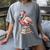 Book Lover Cute Flamingo Reading Teacher Librarian Women Women's Comfort Colors T-Shirt Gray