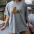 Boston Terrier Bigfoot Dog Walking Dog Mom Dad Kids Women's Comfort Colors T-Shirt Gray