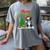 Boston Terrier Christmas Tree Lights Xmas Dog Lover Women's Comfort Colors T-Shirt Gray