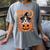 Boston Terrier Costume On Pumpkin Halloween Boston Terrier Women's Comfort Colors T-Shirt Gray