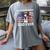 Boston Terrier Dad American Flag 4th Of July Dog Fathers Day Women's Comfort Colors T-Shirt Gray