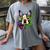 Boston Terrier In Day Of The Dead Sugar Skull Dog Women's Comfort Colors T-Shirt Gray