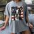 Boston Terrier Dog American Flag 4th Of July Patriotic Puppy Women's Comfort Colors T-Shirt Gray