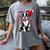 Boston Terrier Dog Valentine's Day Dog Owner Valentine Women's Comfort Colors T-Shirt Gray