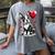 Boston Terrier Dog Valentine's Day Dog Owner Women's Comfort Colors T-Shirt Gray