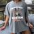 Boston Terrier Groovy World's Best Boston Mom Women's Comfort Colors T-Shirt Gray