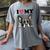 Boston Terrier I Heart My Dog Dog Lover Women's Comfort Colors T-Shirt Gray