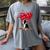 Boston Terrier Lover Heart Shape Boston Terrier Valentine Women's Comfort Colors T-Shirt Gray