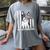 Boston Terrier Papa Cool Dog Lover USA American Flag Men Women Women's Comfort Colors T-Shirt Gray