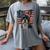 Boston Terrier Patriotic 4th Of July USA American Flag Women's Comfort Colors T-Shirt Gray