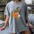 Boston Terrier Pumpkin Jack O Lantern Halloween Women's Comfort Colors T-Shirt Gray