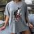 Boston Terrier Riding Bicycle Cute Bostie Biker Raglan Baseball Tee Women's Comfort Colors T-Shirt Gray