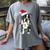 Boston Terrier Santa Christmas Lights Xmas Dog Lover Men Women Kids Women's Comfort Colors T-Shirt Gray