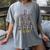 Boston Terrier Santa Hat Xmas Light Men Women Christmas Tree Women's Comfort Colors T-Shirt Gray