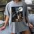 Boston Terrier Selfie Full Moon Flying Witch Halloween Dog Women's Comfort Colors T-Shirt Gray