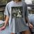 Boston Terrier Selfie With Ghosts Halloween Dog Lover Women's Comfort Colors T-Shirt Gray