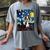 Boston Terrier Starry Night Van Gogh Art Women's Comfort Colors T-Shirt Gray